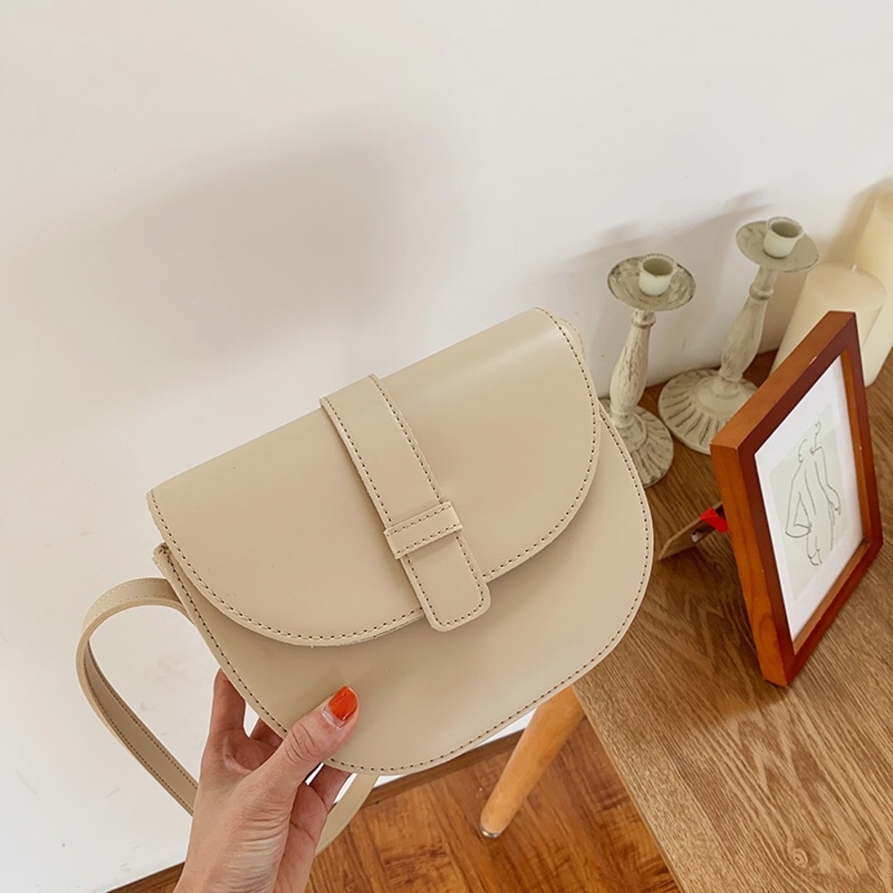Beige Saddle Bag